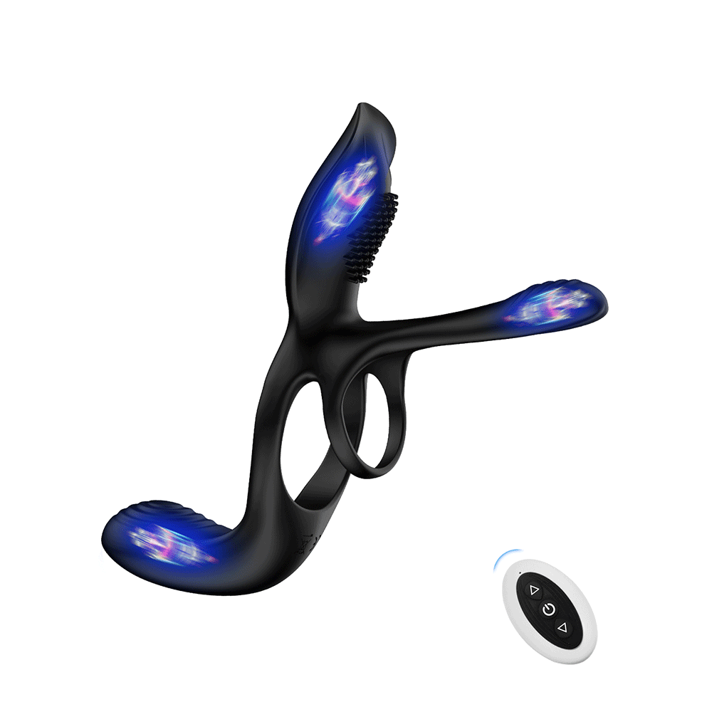 Tri Motored Penis Cock Ring - Vibrerande & Kopplad